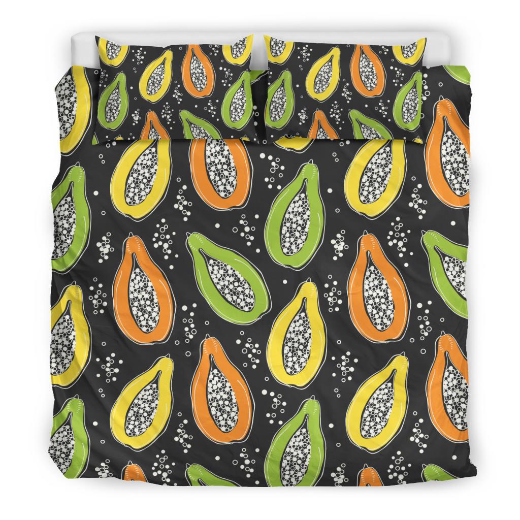 Papaya Pattern Print Design PP05 Duvet Cover Bedding Set-JORJUNE.COM