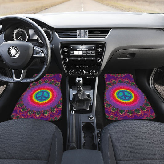 Peace Hippie Tie Dry Car Floor Mats