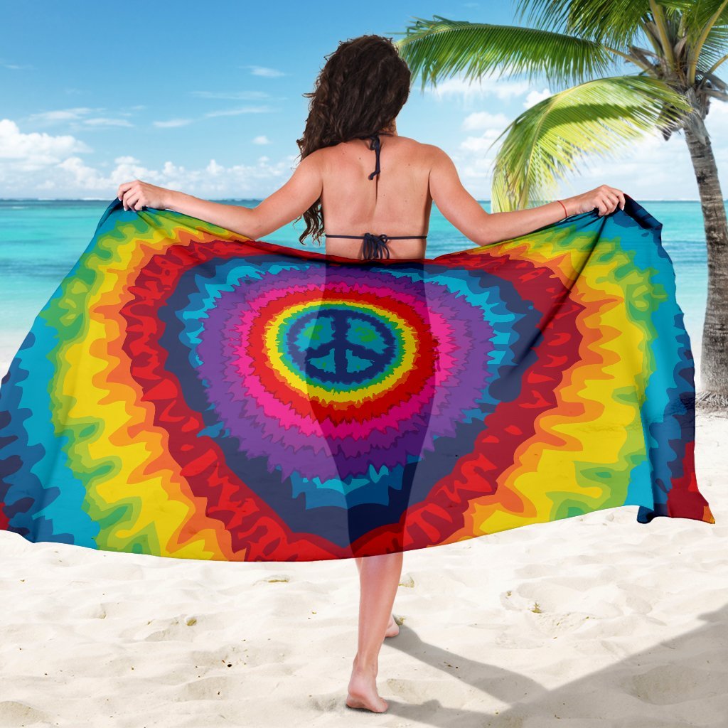 Peace Hippie Tie Dry Beach Sarong Pareo Wrap