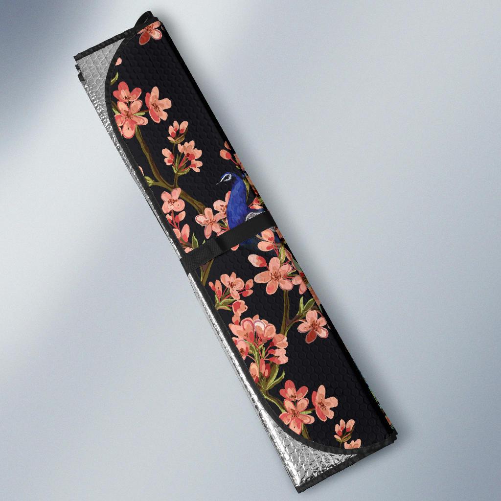 Peacock Pattern Print Design A01 Car Sun Shades-JORJUNE.COM