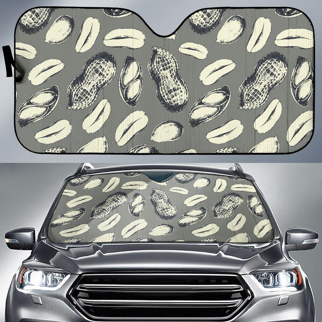 Paris France Pattern Print Car Sun Shade