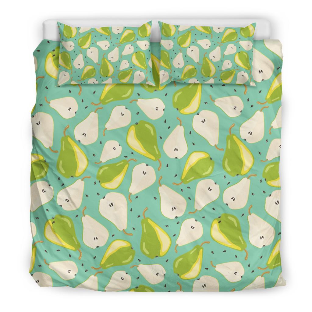 Pear Pattern Print Design PE04 Duvet Cover Bedding Set-JORJUNE.COM