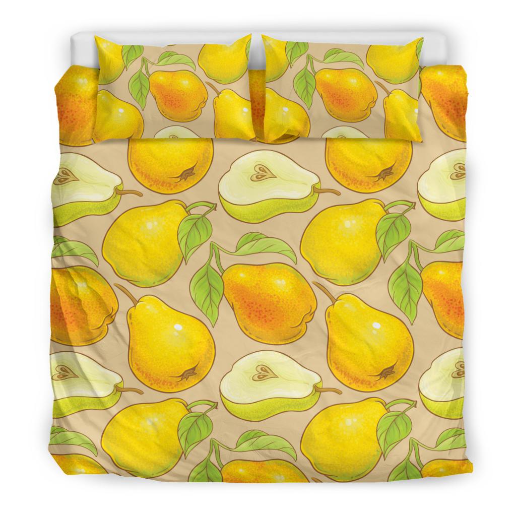 Pear Pattern Print Design PE05 Duvet Cover Bedding Set-JORJUNE.COM