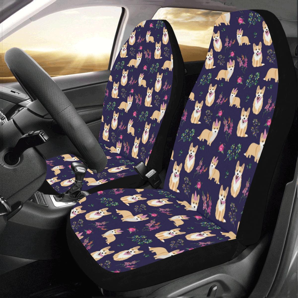 Pembroke Welsh Corgis Pattern Print Design A06 Car Seat Covers (Set of 2)-JORJUNE.COM
