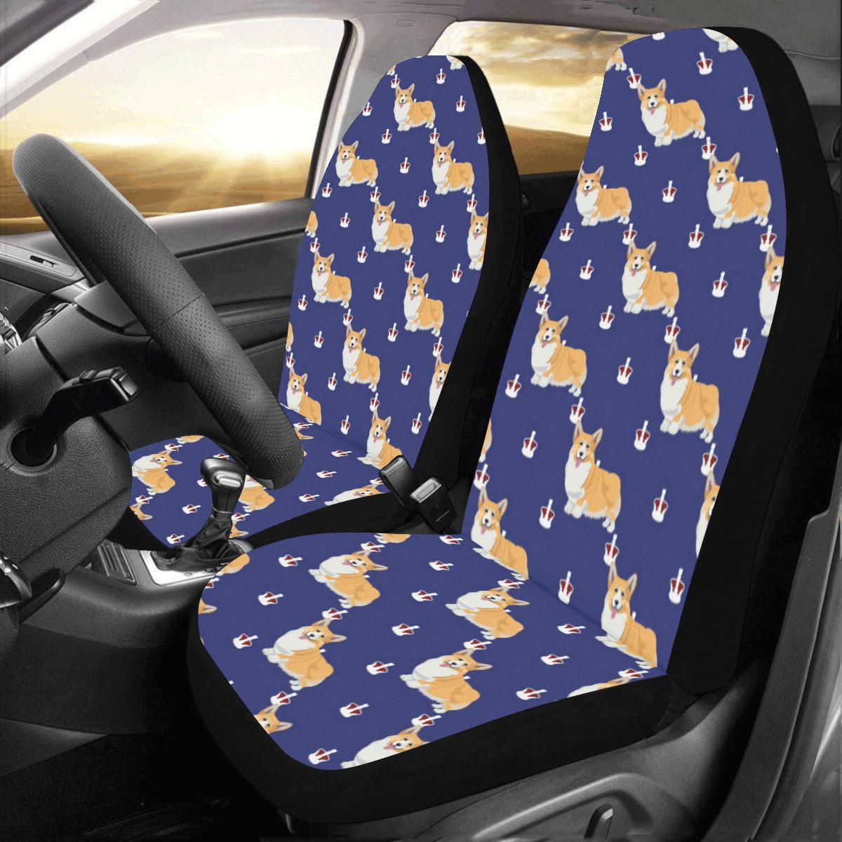 Pembroke Welsh Corgis Pattern Print Design A07 Car Seat Covers (Set of 2)-JORJUNE.COM
