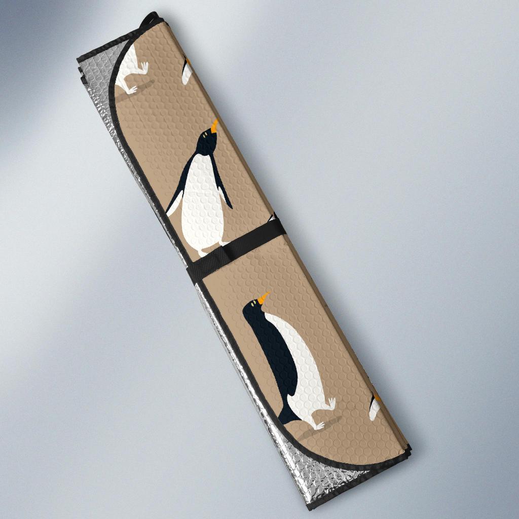 Penguin Pattern Print Design A01 Car Sun Shades-JORJUNE.COM