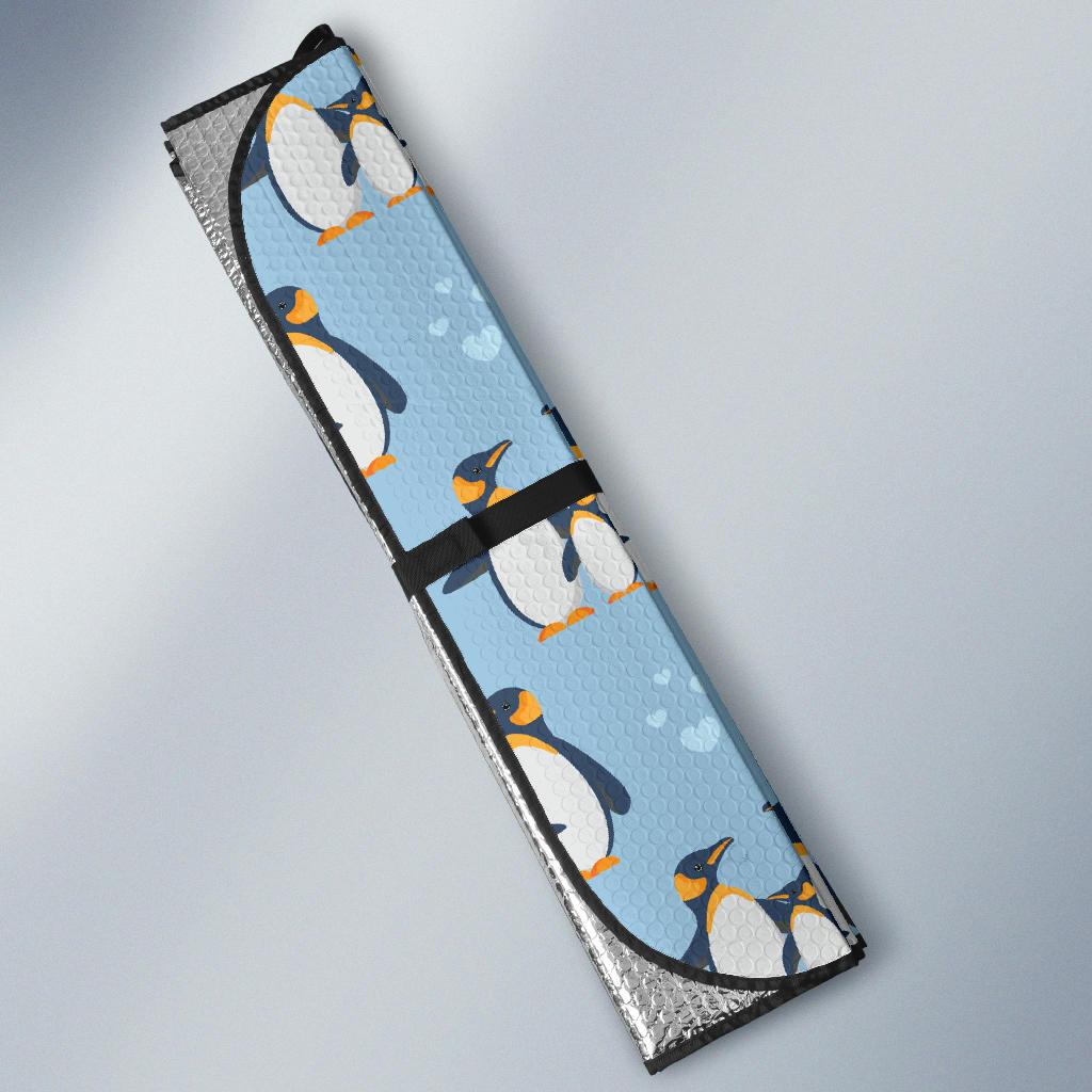 Penguin Pattern Print Design A04 Car Sun Shades-JORJUNE.COM