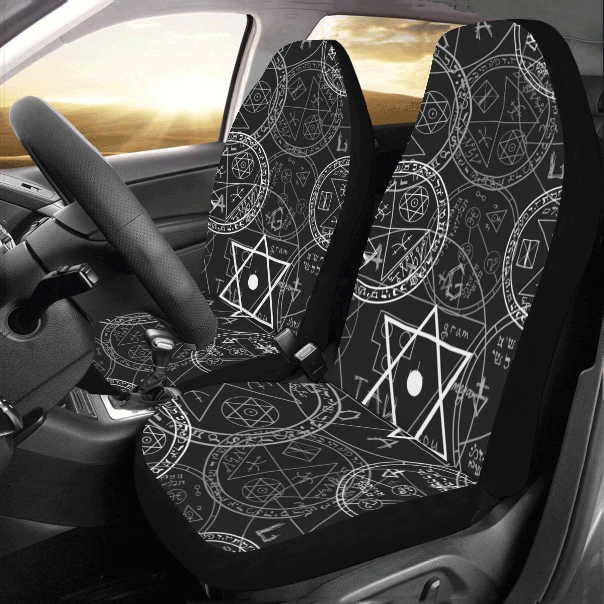 Pentagram Pattern Print Design A01 Car Seat Covers (Set of 2)-JORJUNE.COM