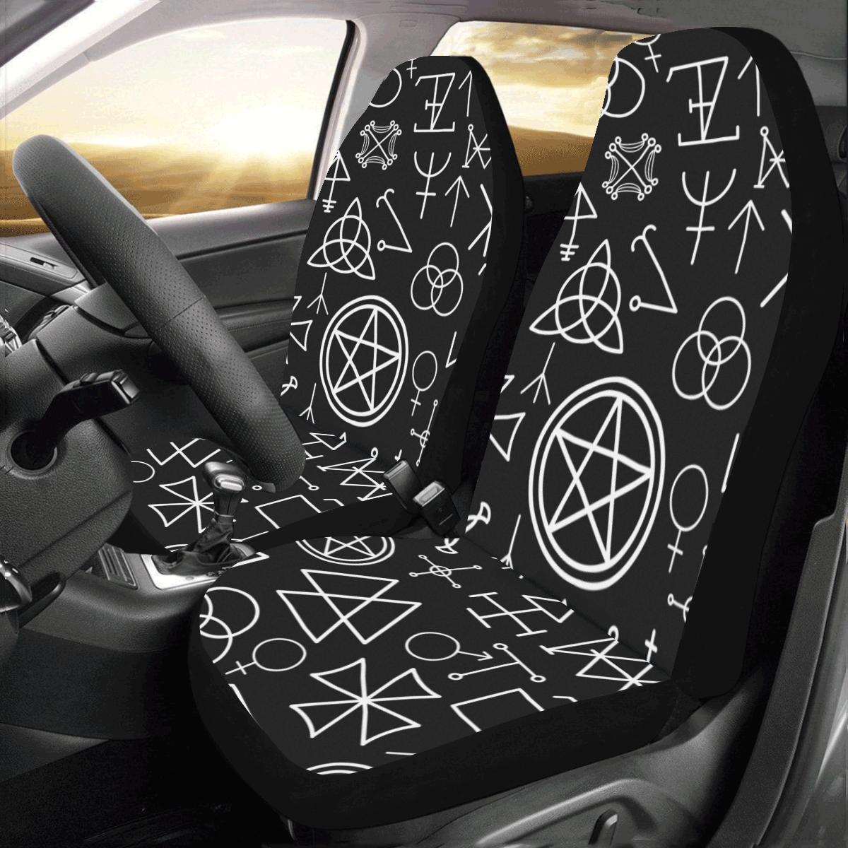 Pentagram Pattern Print Design A02 Car Seat Covers (Set of 2)-JORJUNE.COM