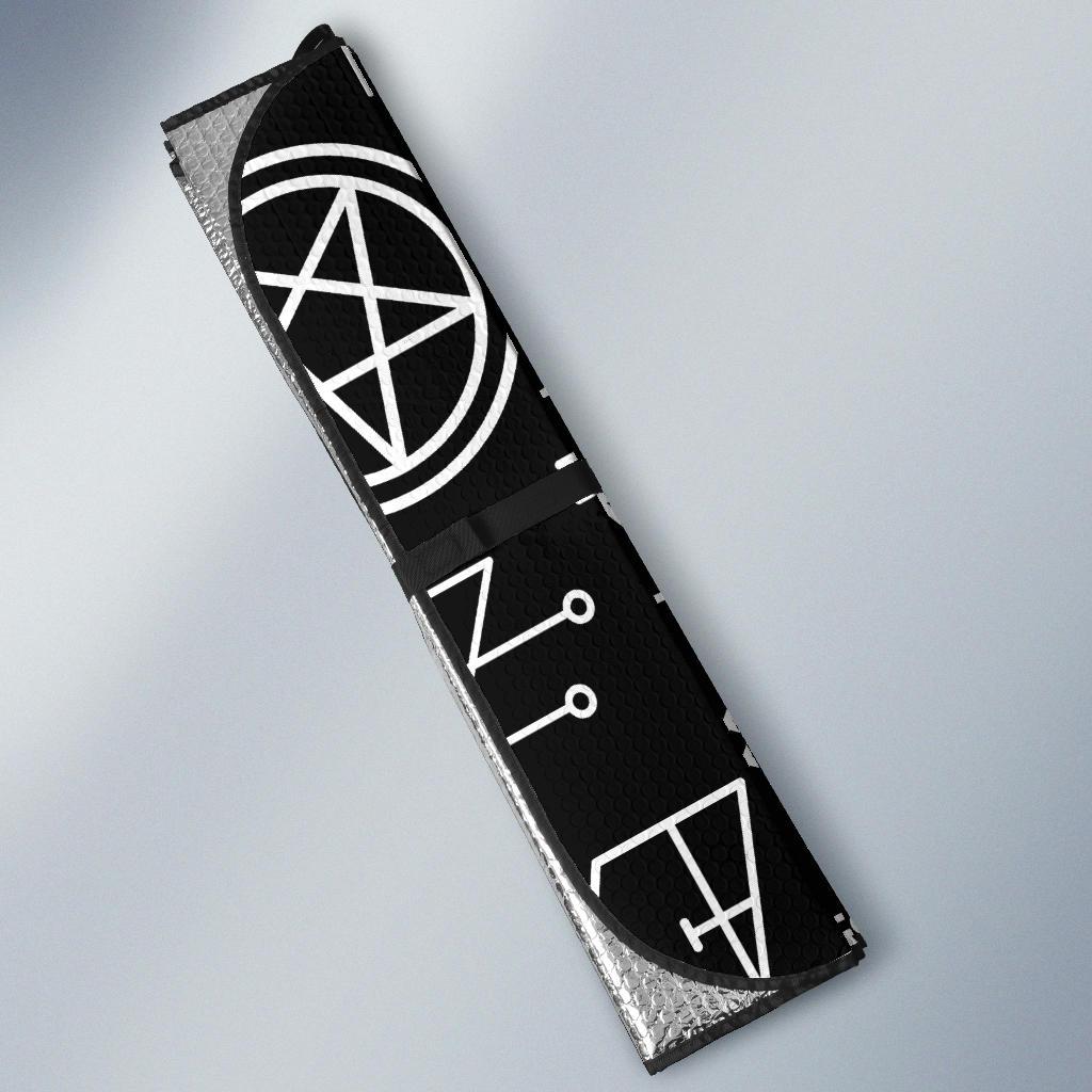 Pentagram Pattern Print Design A02 Car Sun Shades-JORJUNE.COM