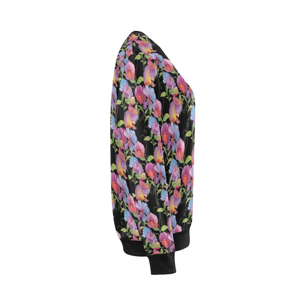 Peony Pattern Print Design PE012 Women Long Sleeve Sweatshirt-JorJune