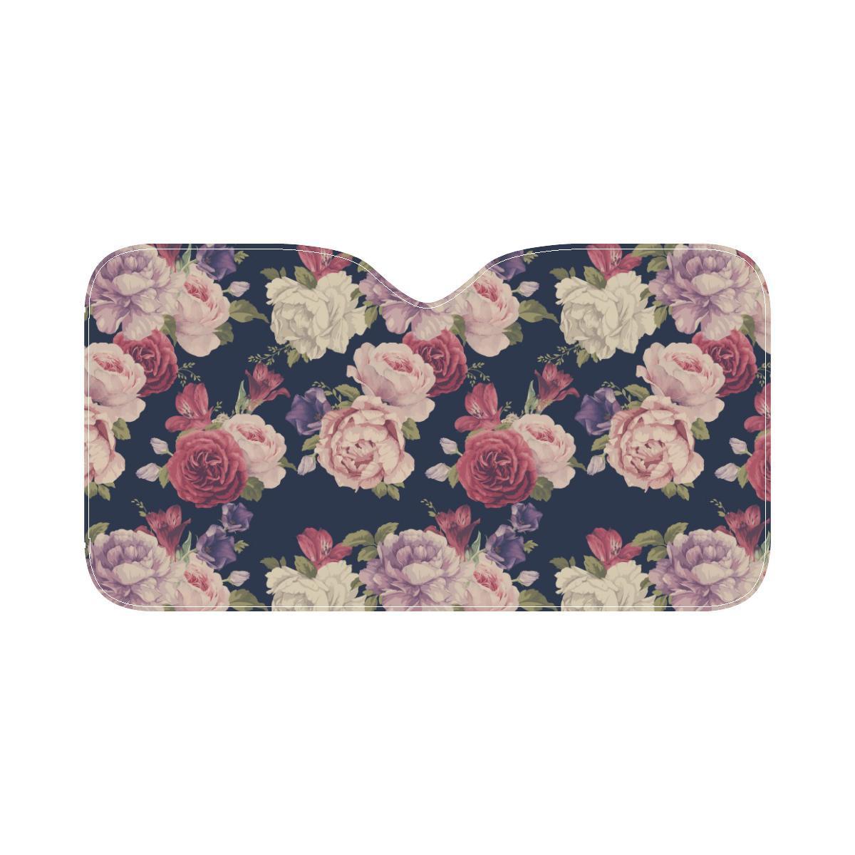 Peony Pattern Print Design PE03 Car Sun Shade-JorJune