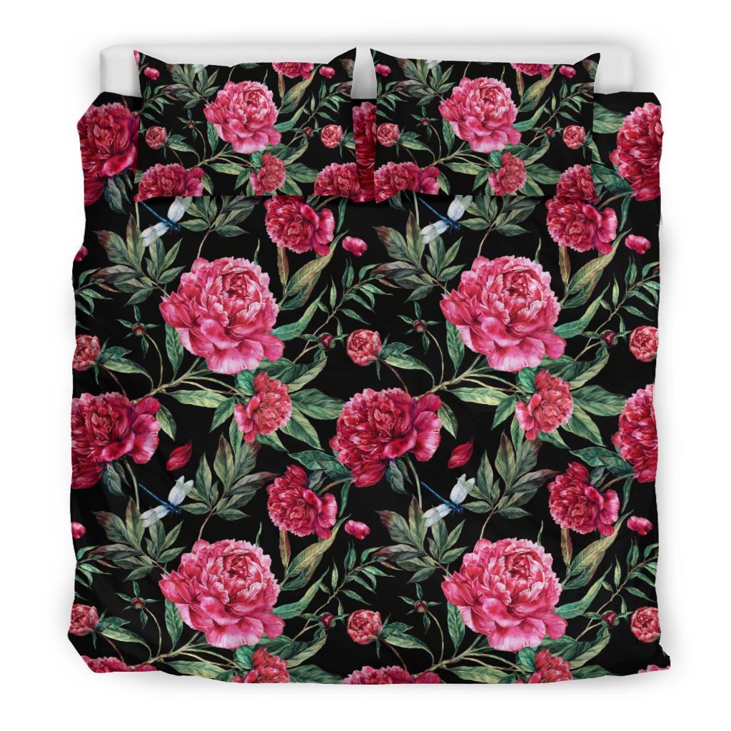 Peony Pattern Print Design PE04 Duvet Cover Bedding Set-JORJUNE.COM