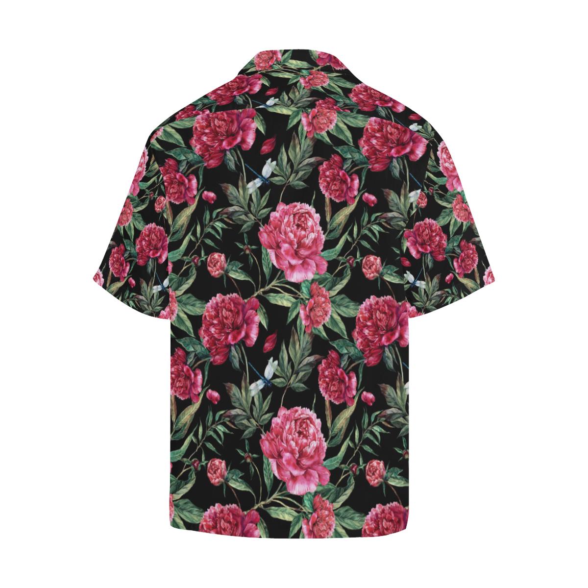 Peony Pattern Print Design PE04 Men Hawaiian Shirt-JorJune
