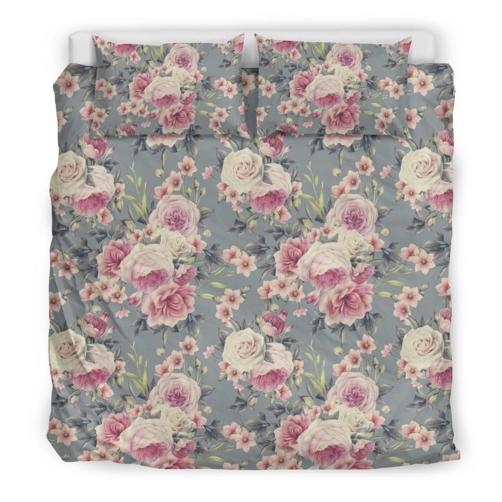 Peony Pattern Print Design PE05 Duvet Cover Bedding Set-JORJUNE.COM