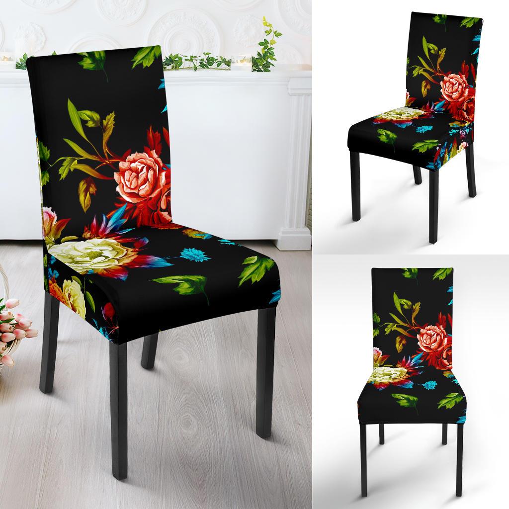 Peony Pattern Print Design PE07 Dining Chair Slipcover-JORJUNE.COM