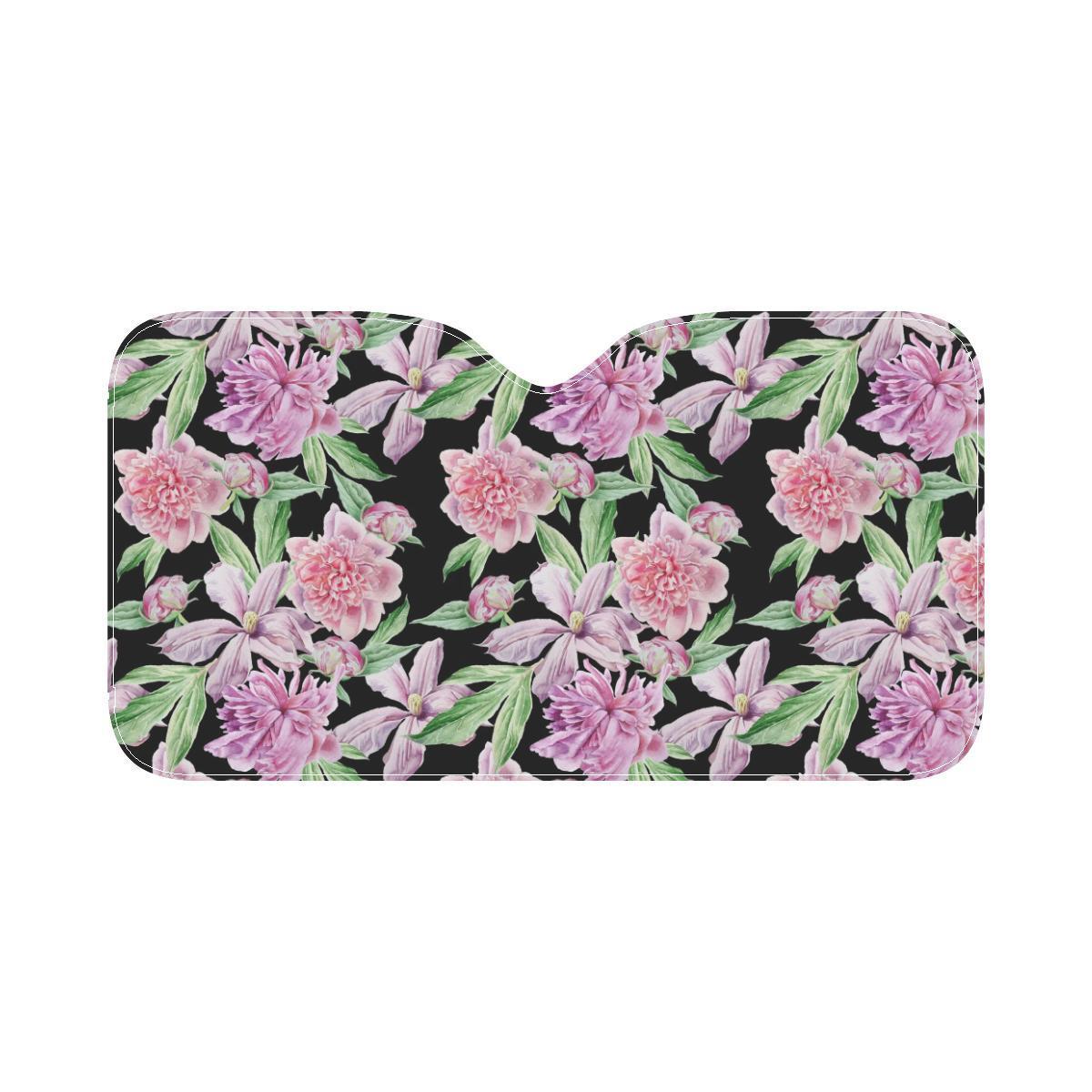 Peony Pattern Print Design PE08 Car Sun Shade-JorJune