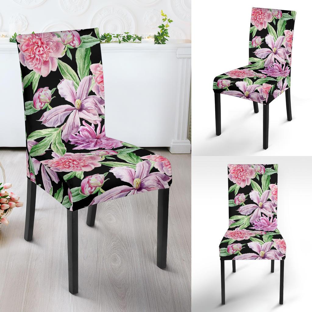 Peony Pattern Print Design PE08 Dining Chair Slipcover-JORJUNE.COM