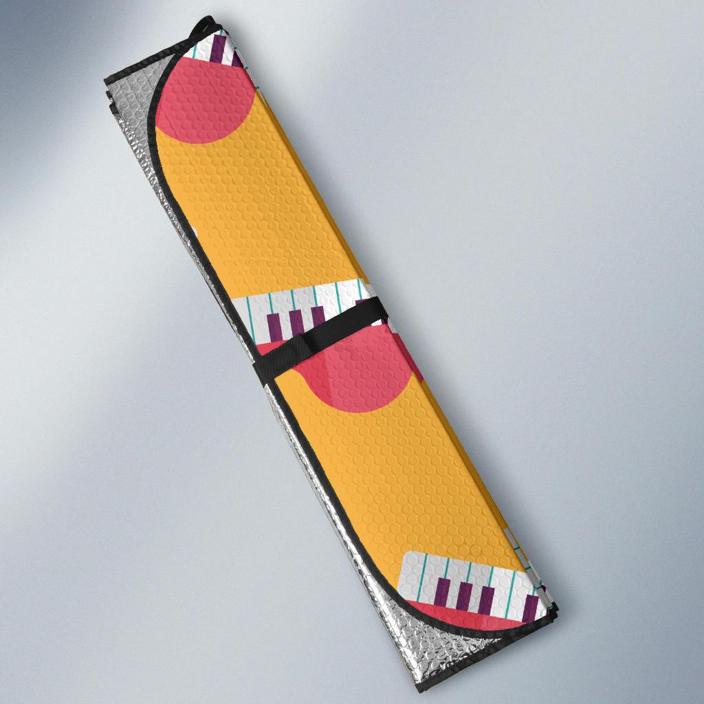 Piano Pattern Print Design 02 Car Sun Shades-JORJUNE.COM