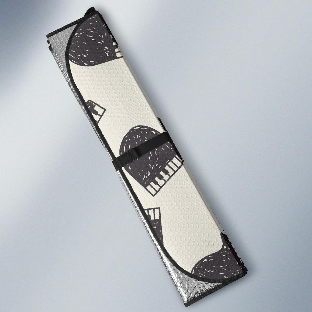 Piano Pattern Print Design 04 Car Sun Shades-JORJUNE.COM