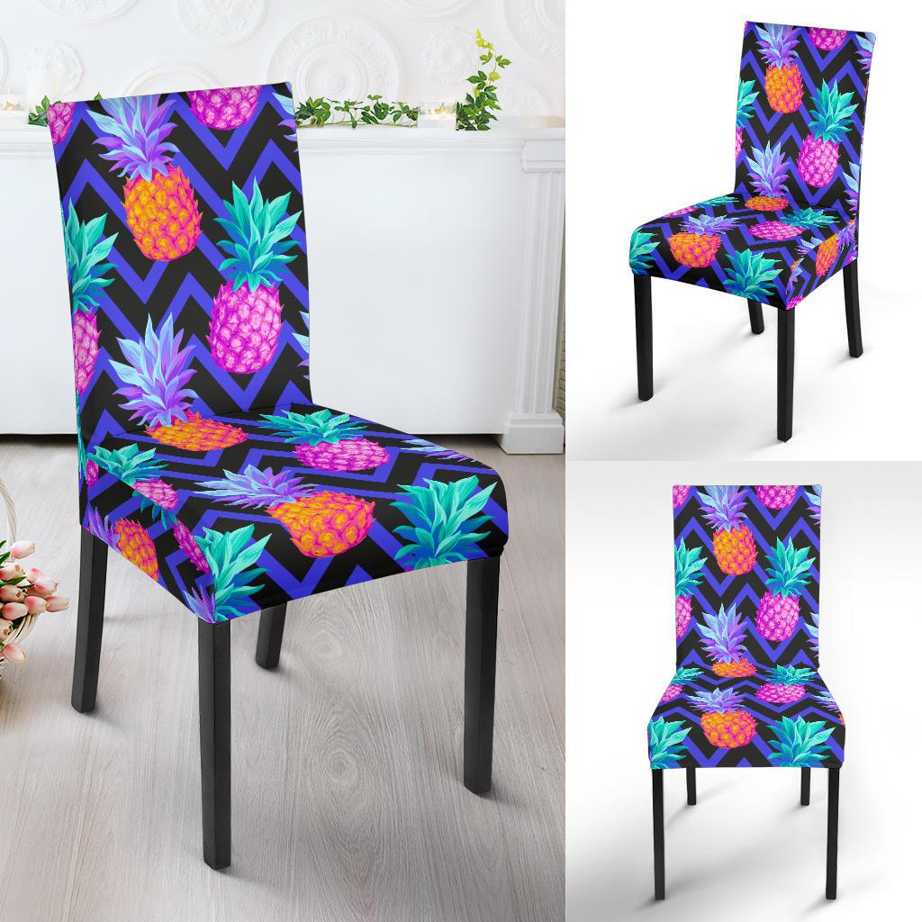 Pineapple Color Art Pattern Dining Chair Slipcover-JORJUNE.COM