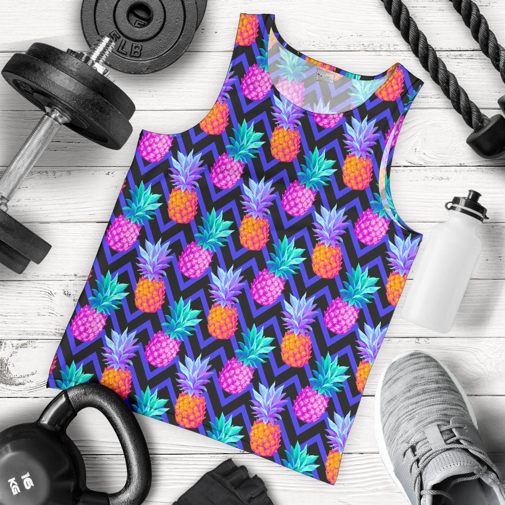 Pineapple Color Art Pattern Men Tank Top