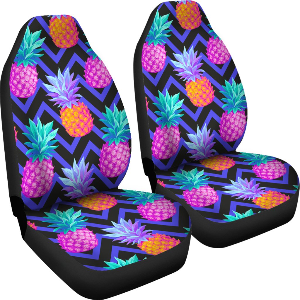 Pineapple Color Art Pattern Universal Fit Car Seat Covers