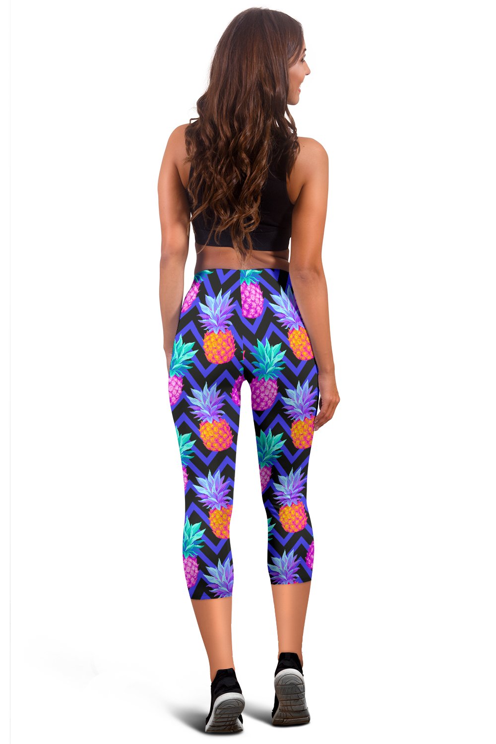 Pineapple Color Art Pattern Women Capris