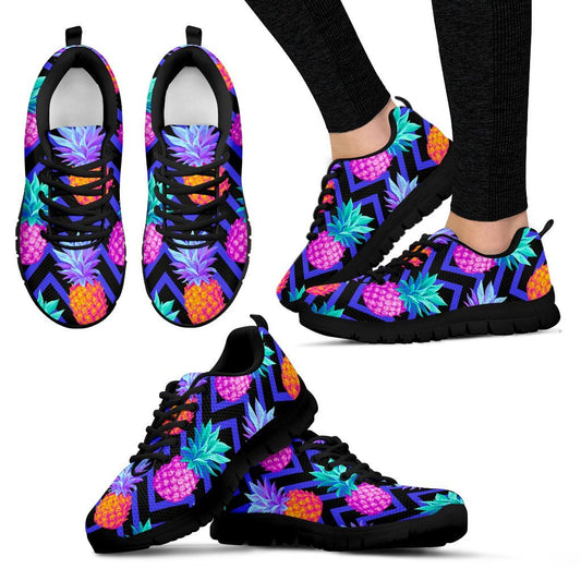 Pineapple Color Art Pattern Women Sneakers