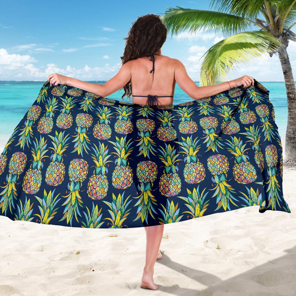 Pineapple Color Art Sarong Pareo Wrap