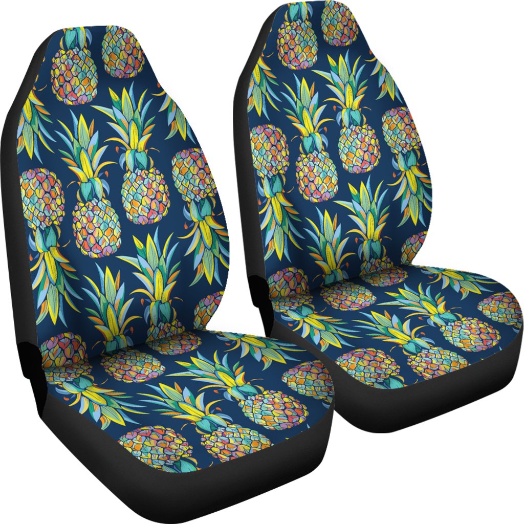 Pineapple Color Art Universal Fit Car Seat Covers