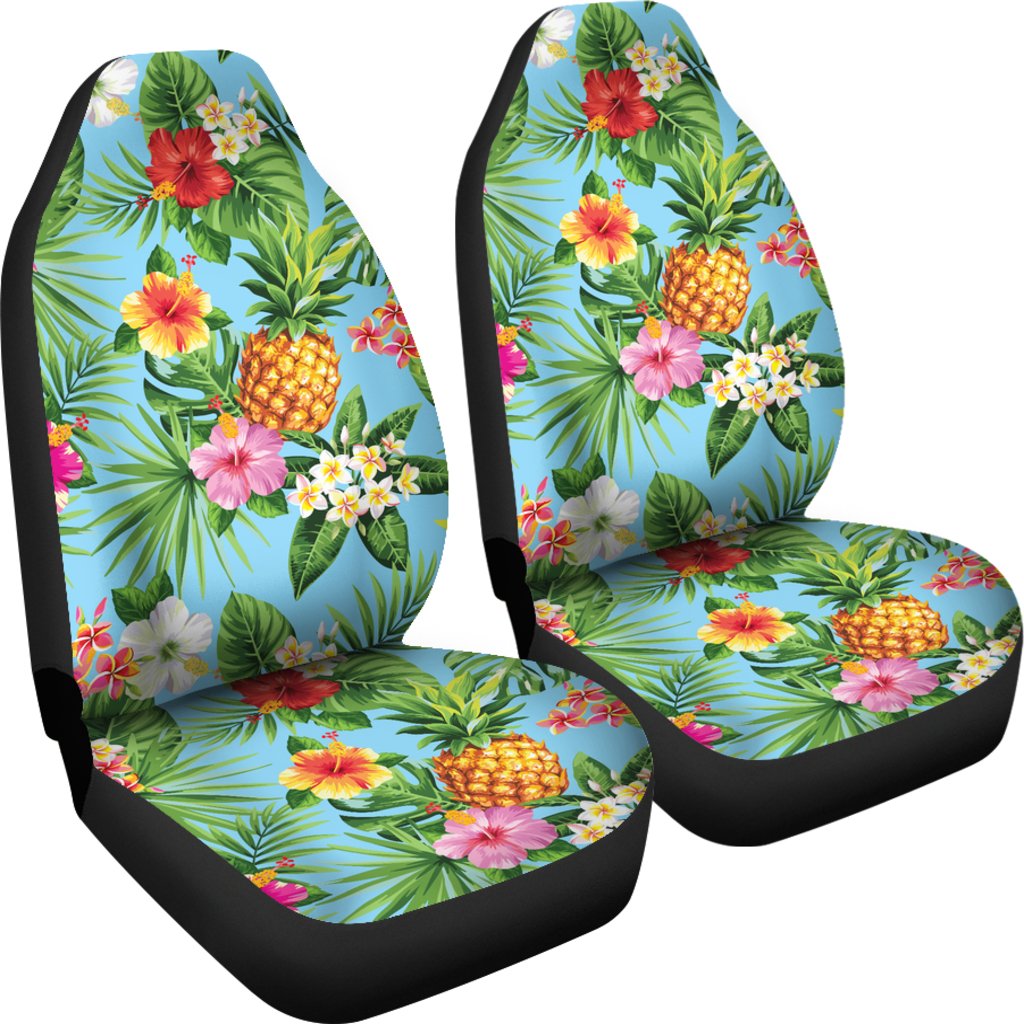 Pineapple Hawaiian flower Tropical Universal Fit Car Seat Covers