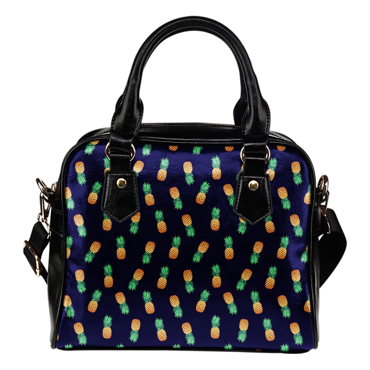 Pineapple Pattern Leather Shoulder Handbag