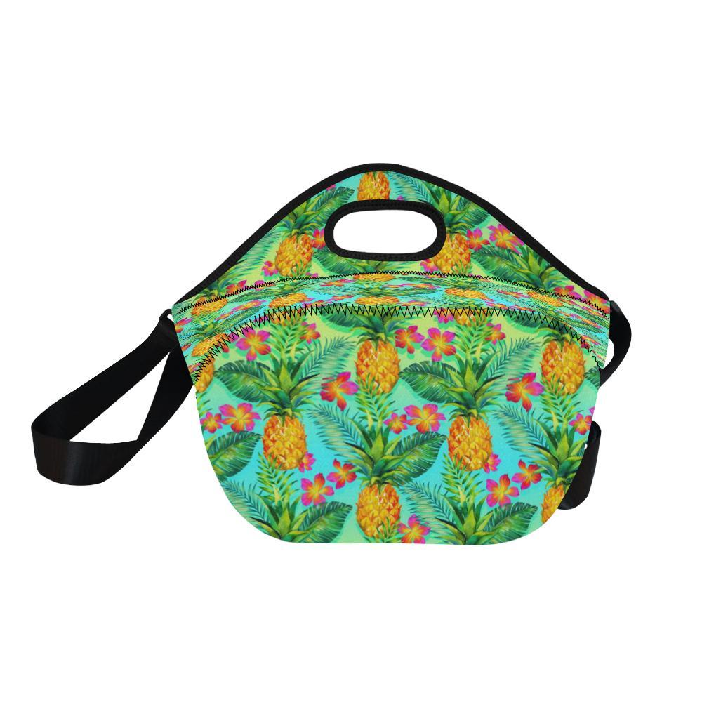 Pineapple Pattern Print Design PP010 Neoprene Lunch Bag-JorJune