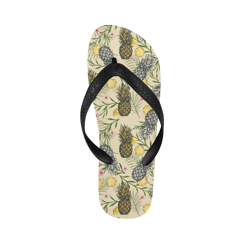 Pineapple Pattern Print Design PP012 Flip Flops-JorJune