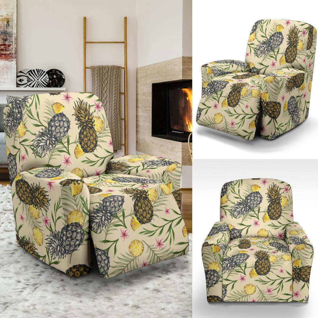 Pineapple Pattern Print Design PP012 Recliner Slipcover-JORJUNE.COM