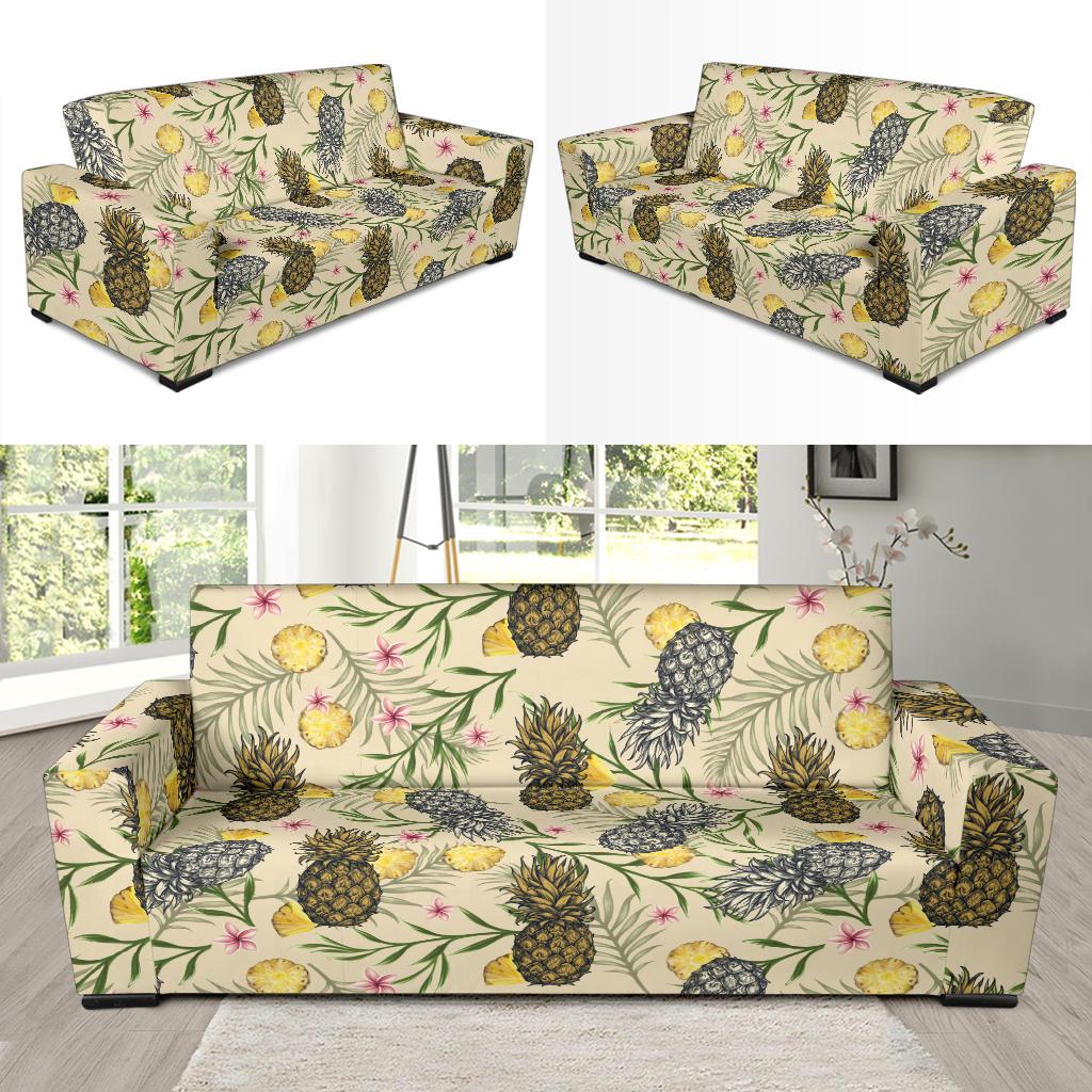 Pineapple Pattern Print Design PP012 Sofa Slipcover-JORJUNE.COM