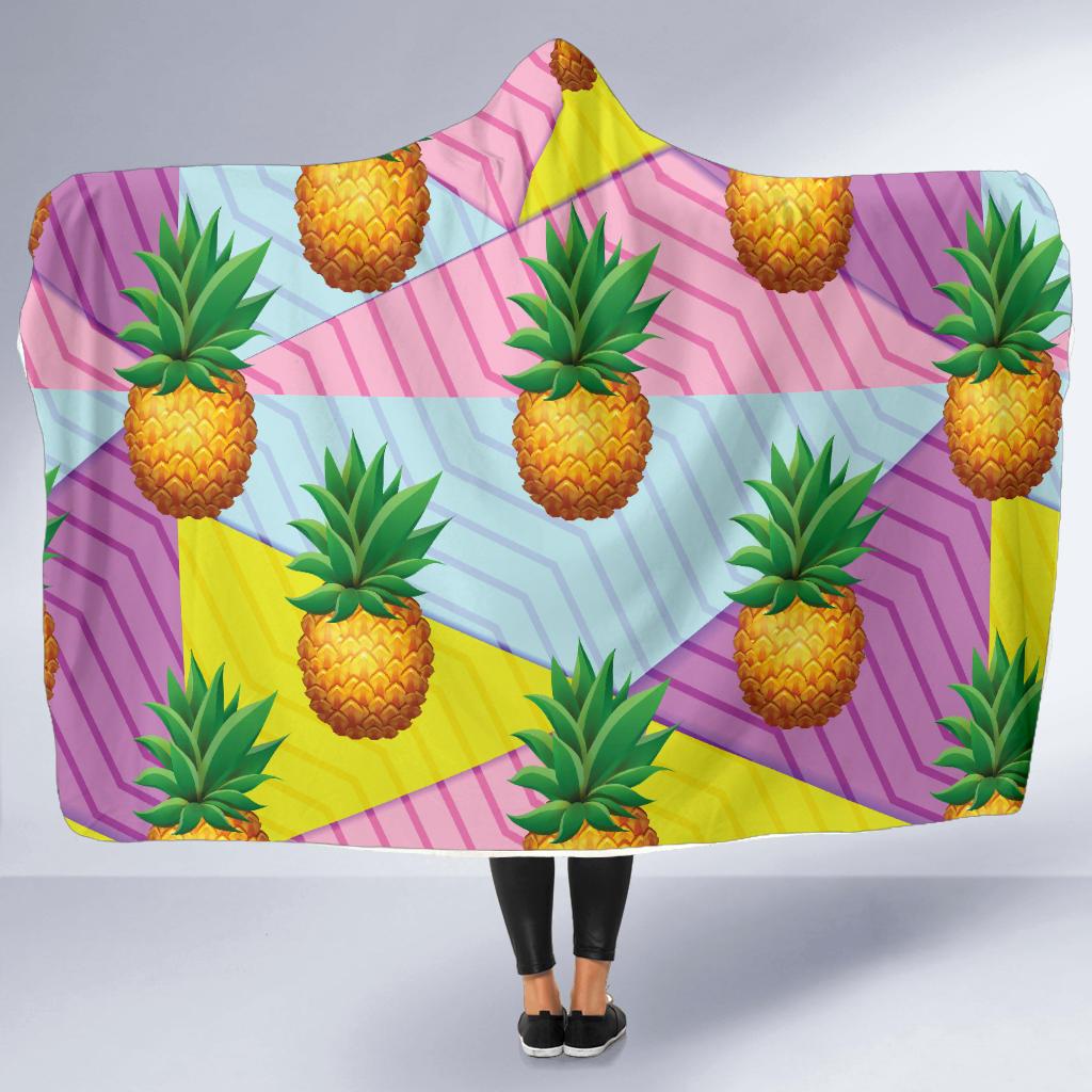 Pineapple Pattern Print Design PP05 Hooded Blanket-JORJUNE.COM