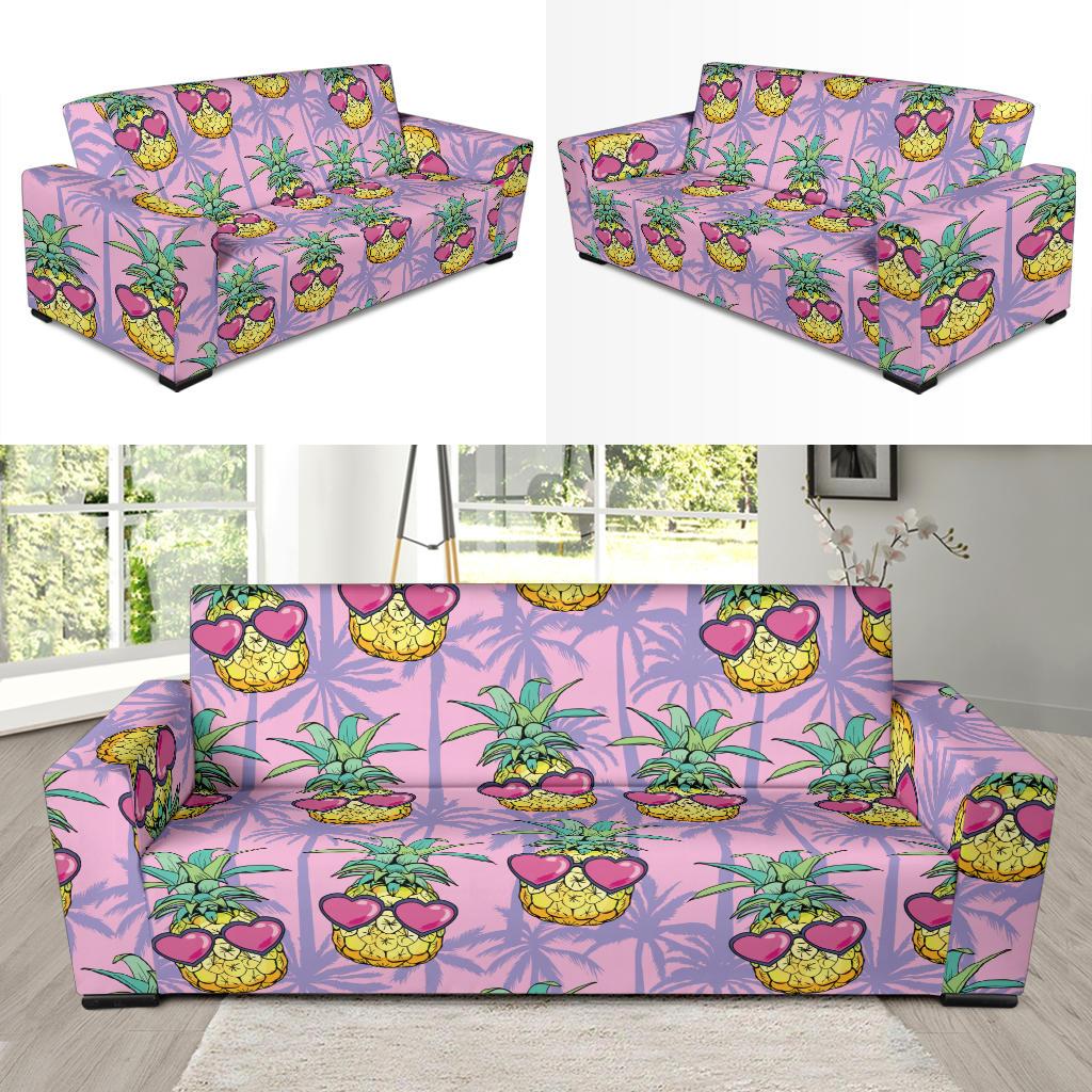 Pineapple Pattern Print Design PP06 Sofa Slipcover-JORJUNE.COM
