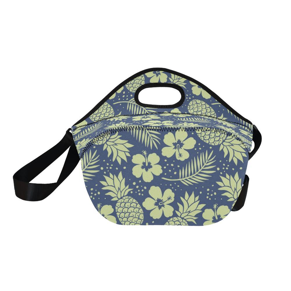 Pineapple Pattern Print Design PP07 Neoprene Lunch Bag-JorJune