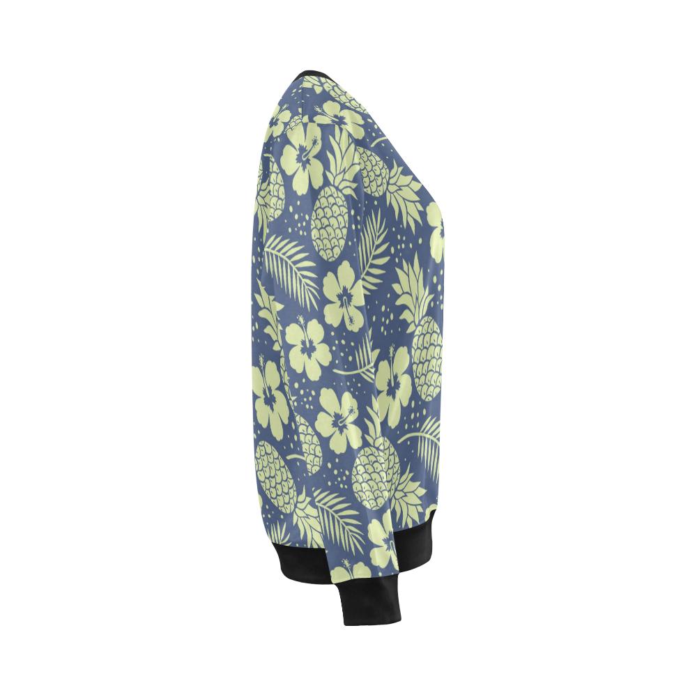 Pineapple Pattern Print Design PP07 Women Long Sleeve Sweatshirt-JorJune
