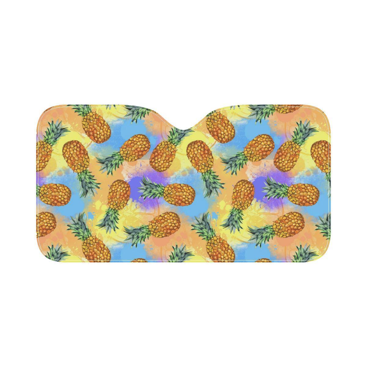 Pineapple Pattern Print Design PP09 Car Sun Shade-JorJune
