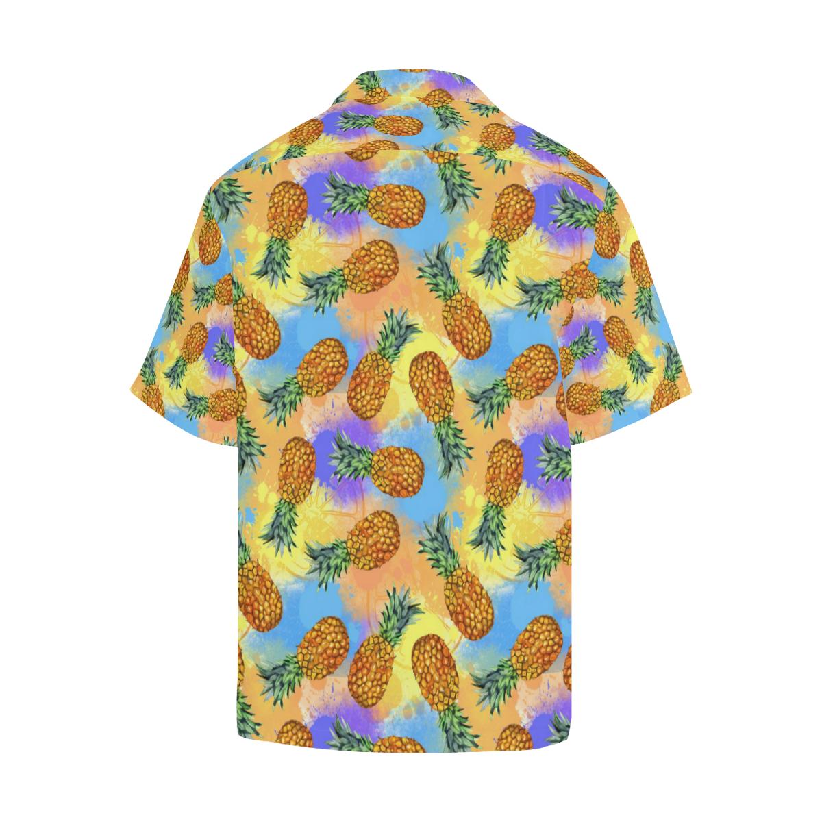 Pineapple Pattern Print Design PP09 Men Hawaiian Shirt-JorJune