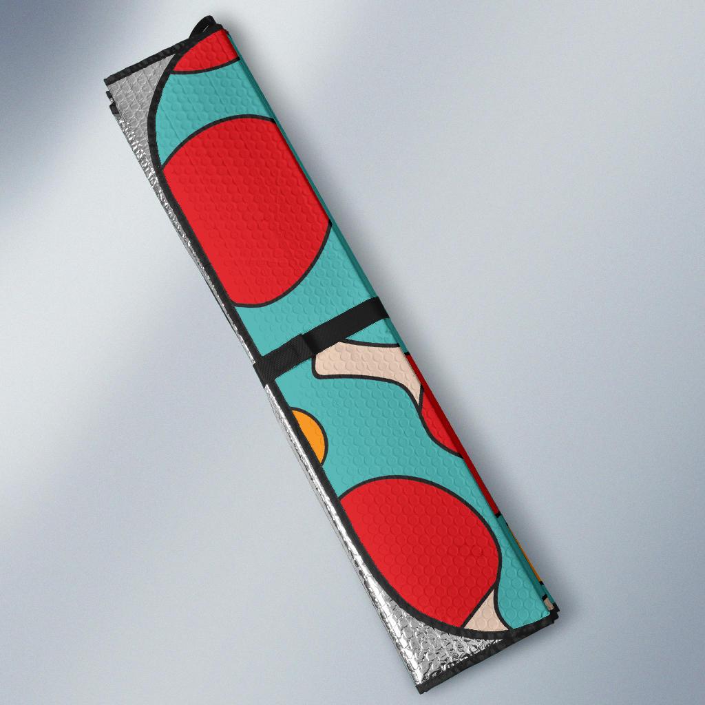Ping Pong Pattern Print Design A01 Car Sun Shades-JORJUNE.COM