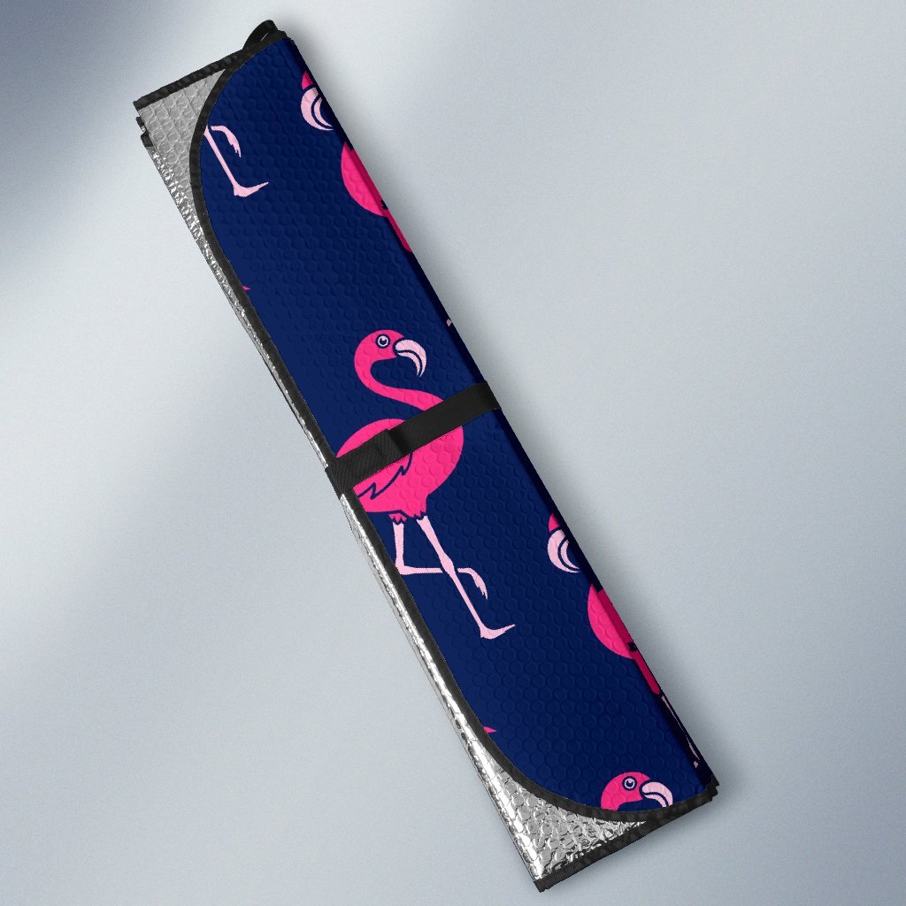 Pink Flamingo Pattern Car Sun Shade-JorJune