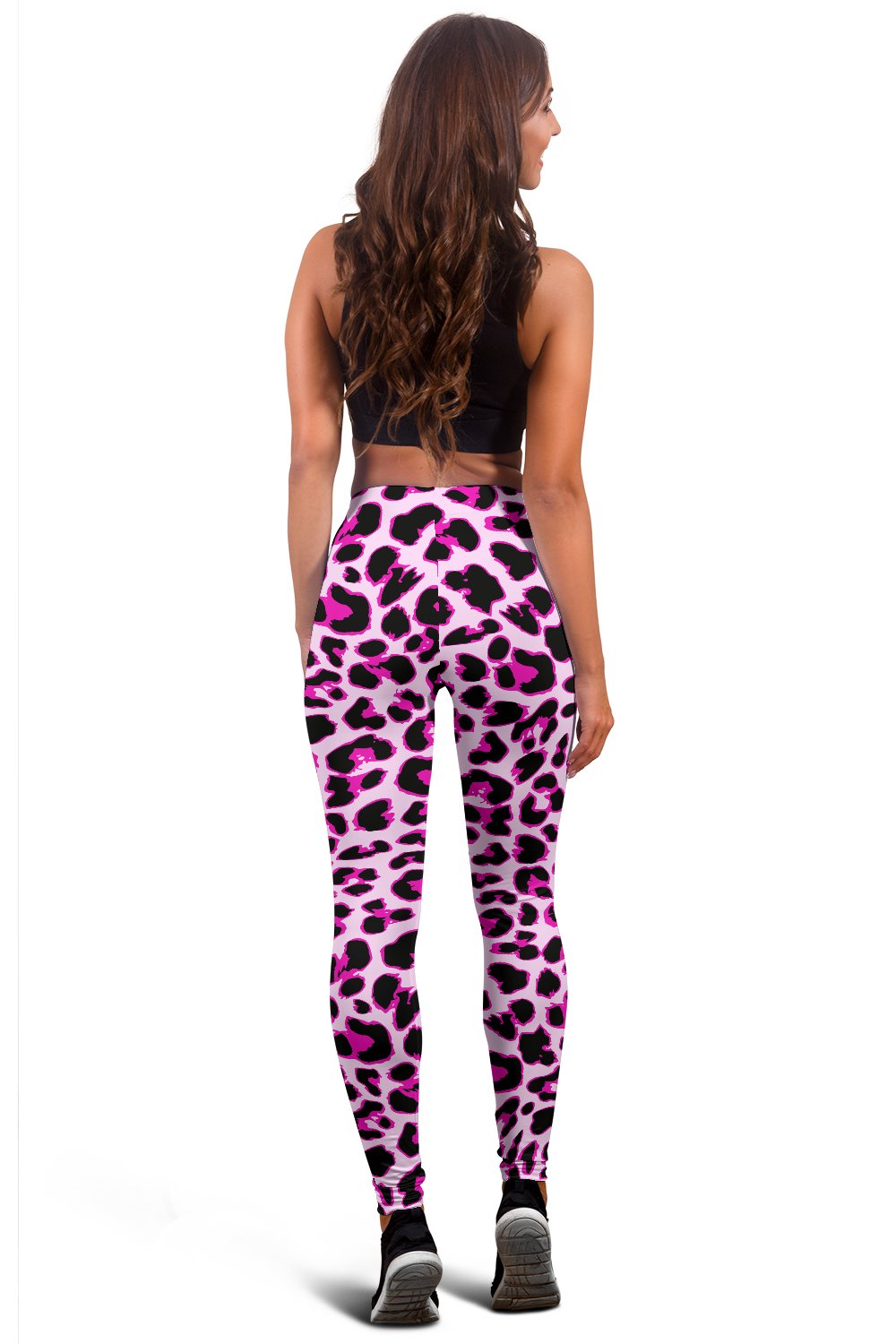 Pink Leopard Print Women Leggings