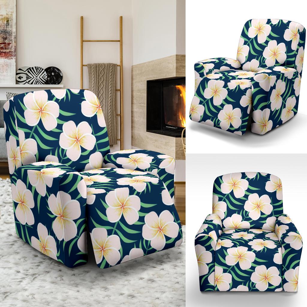 Pink Plumeria Pattern Print Design PM016 Recliner Slipcover-JORJUNE.COM