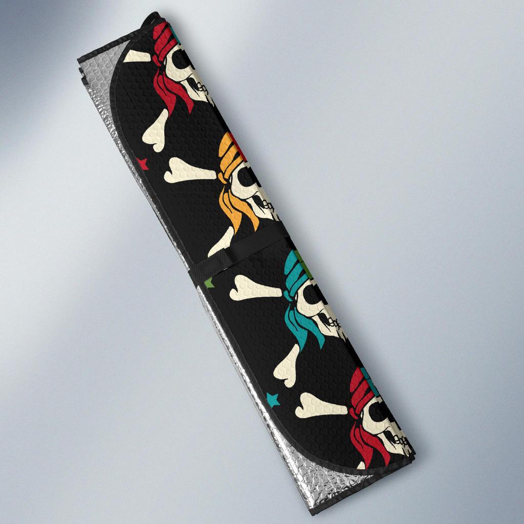 Pirate Pattern Print Design A01 Car Sun Shades-JORJUNE.COM
