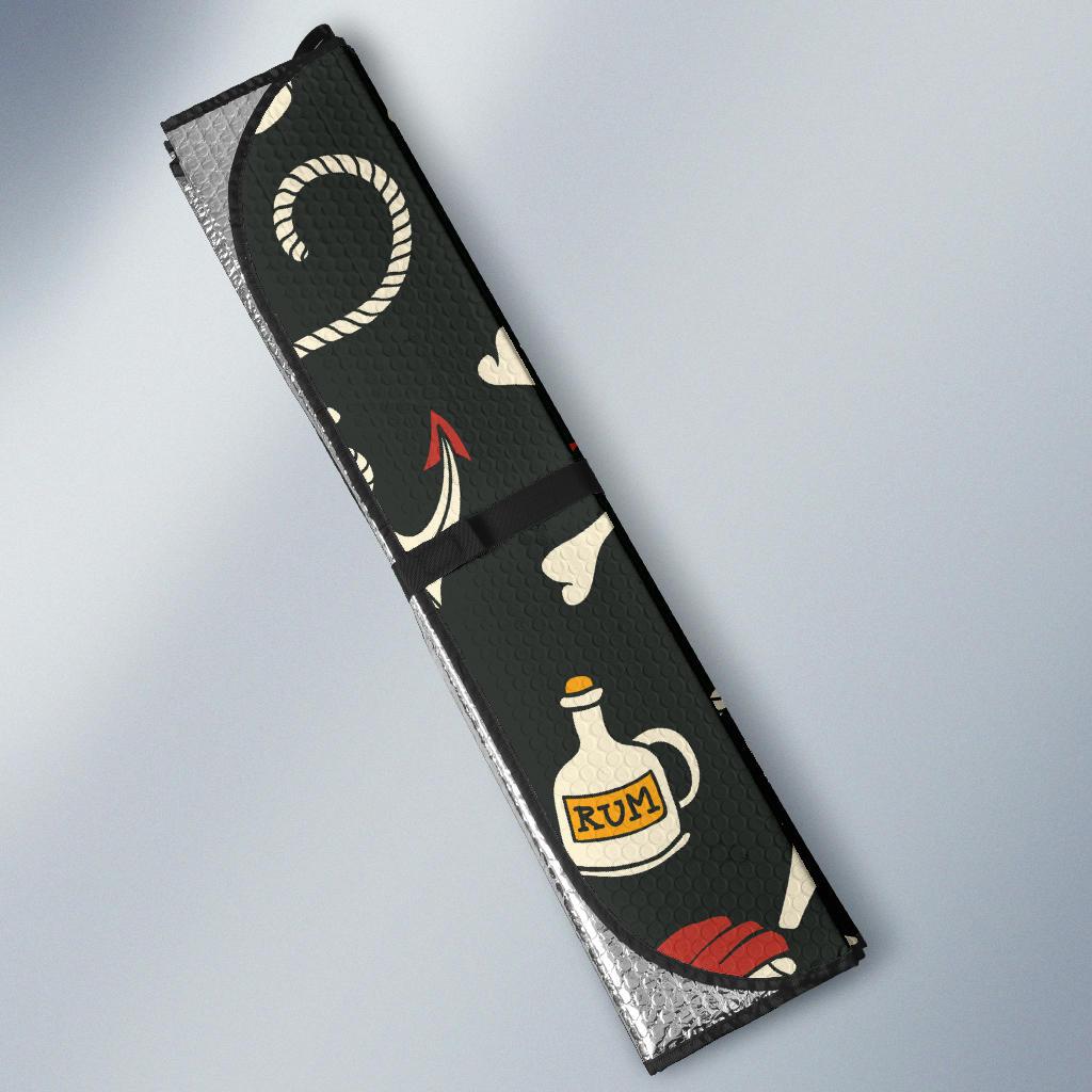 Pirate Pattern Print Design A02 Car Sun Shades-JORJUNE.COM