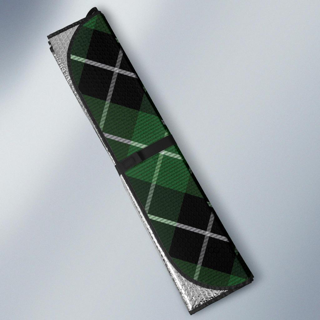 Plaid Green Pattern Print Design A05 Car Sun Shades-JORJUNE.COM